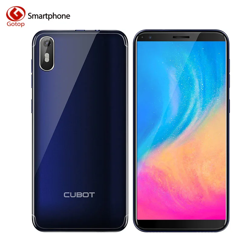 Cubot, J5, Android 9,0, 18:9, полный экран, 2 ГБ, 16 ГБ, 5,5 дюймов, MT6580, четырехъядерный смартфон, 2800 мА/ч, 3G, отпечаток пальца, две sim-карты
