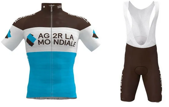 2019 Ag2r профессиональная команда мужчин Велоспорт Джерси с коротким рукавом