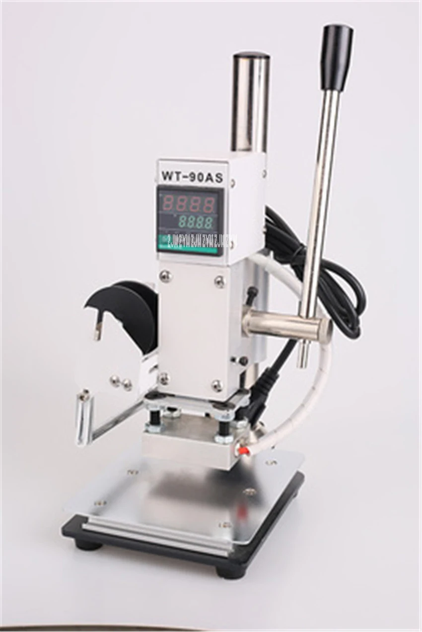 110V 5 7cm Bracket WT-90AS маленькая ручная Горячая фольга направляющая для стемпинга Бронзирующая машина для ПВХ кожи и бумажных карт штамповки и штамповки 220 В/110 В - Цвет: 110V 5 7cm Bracket