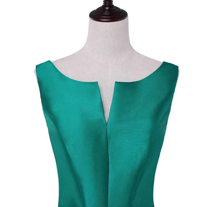 Женское элегантное вечернее платье официальное с V образным вырезом и открытой