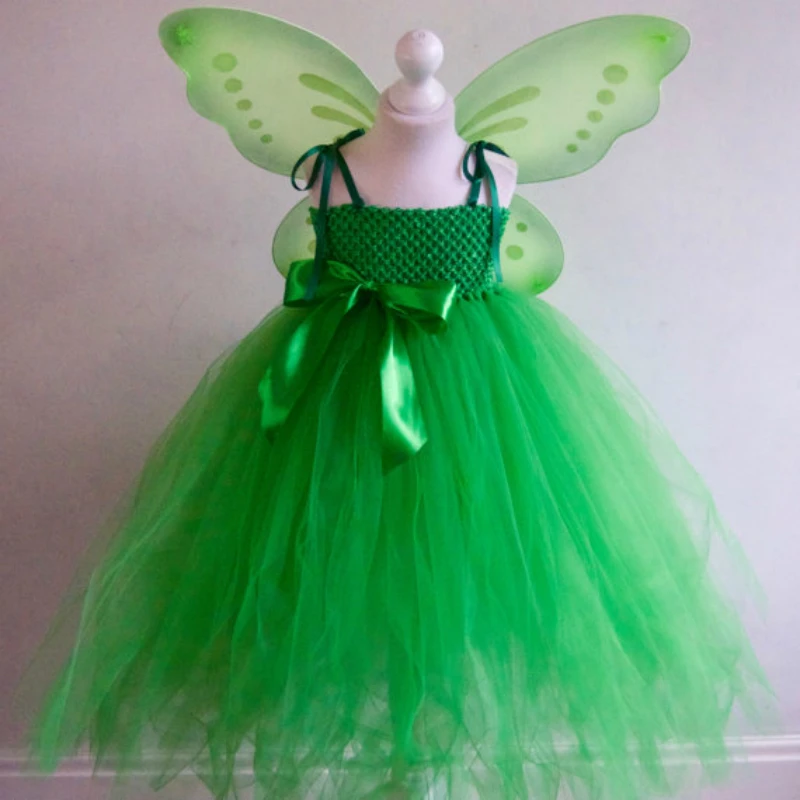 Платье + крылья феи платье-пачка принцессы для девочек с крыльями комплект Феи