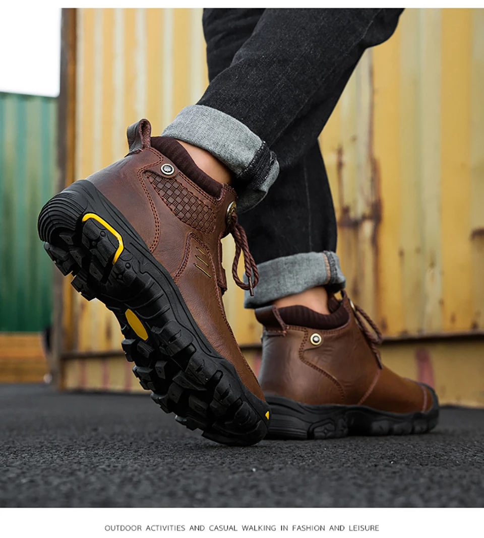 Cunge/Обувь для пешего туризма; мужские кроссовки; Новинка; треккинговые ботинки; водонепроницаемые ботильоны; кожаные тактические ботинки; зимние ботинки; зимняя спортивная обувь