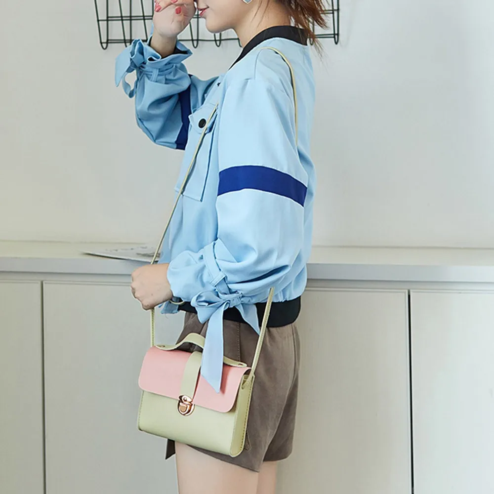 Модный женский замок на одно плечо Маленькая квадратная сумка Мобильный телефон