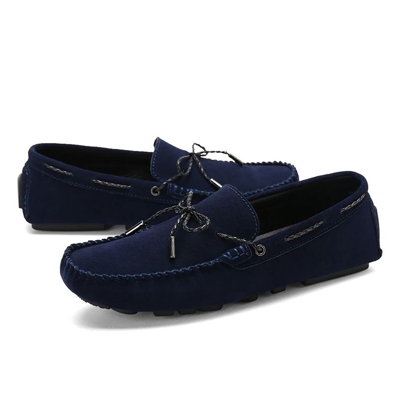 ALCUBIEREE Autumn Men Comfort Driving Shoes Fashion Mens Loafers Slip On Mocassins Suede Leather Shoe Zapatos Homme Big Size 45 | Обувь