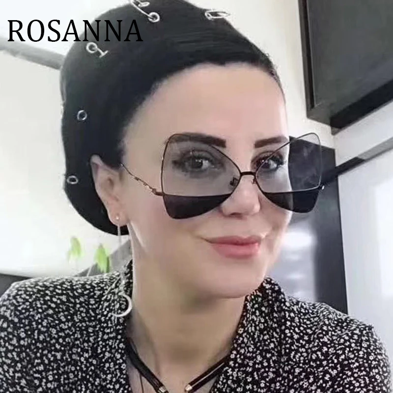 Модные солнцезащитные очки кошачий глаз с бабочками женские брендовые