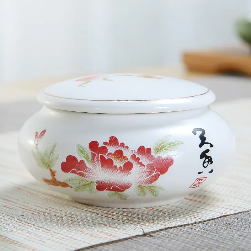 Керамическая коробка для хранения чая с рисунком Lotus Wash чайные банки 9*4 8 см банка