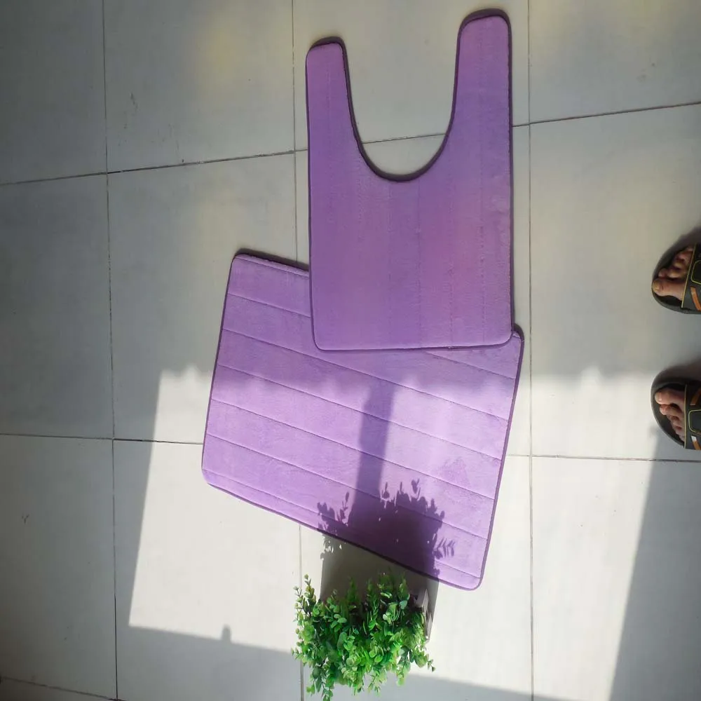 2 шт./компл. Противоскользящий 3D каменный коврик для ванной туалета Мягкий моющийся ванный коврик напольный унитаз комплект одежды для отеля Lavtory серые ковры