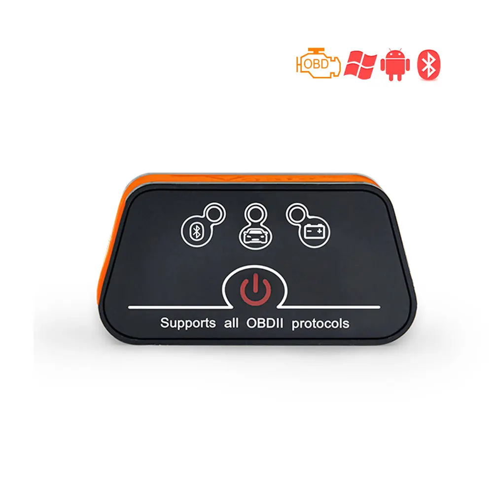 Vgate iCar2 Bluetooth/wifi ELM327 OBD2 считыватель кодов OBD2/OBDII диагностический инструмент для Android/IOS/PC iCar 2 elm 327 автоматический сканер - Цвет: Orange bluetooth