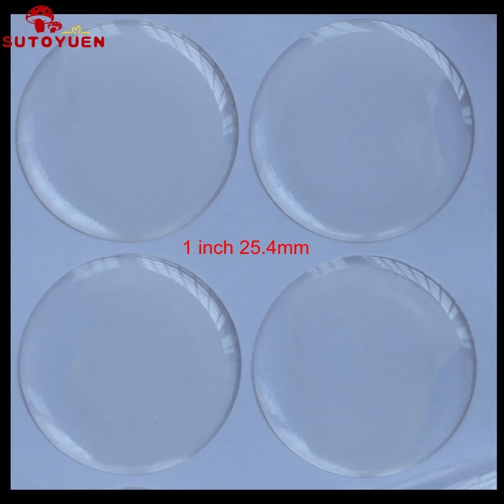 

Sutoyuen 100Pcs/Lot 1" 25.4mm Clear Circle Epoxy Dome Sticker Highly Transparent 3D Round Resin Cabochon Label Never Yellowing