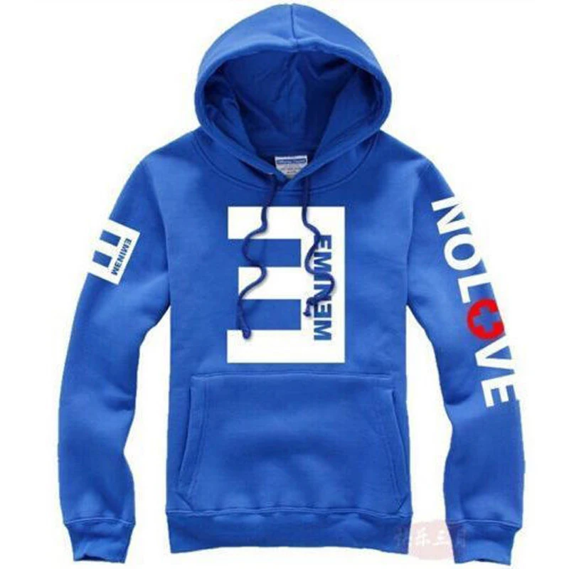Модные толстовки новинка 2018 мужские и женские худи Eminem в стиле хип хоп флисовая