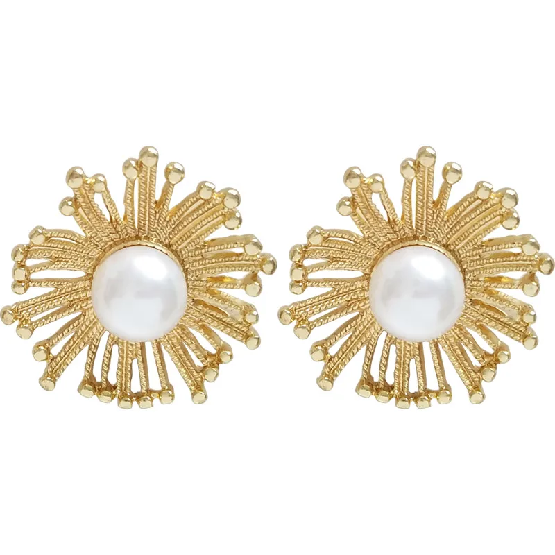 Новинка 2020 модные геометрические серьги в стиле панк с жемчугом женские большие