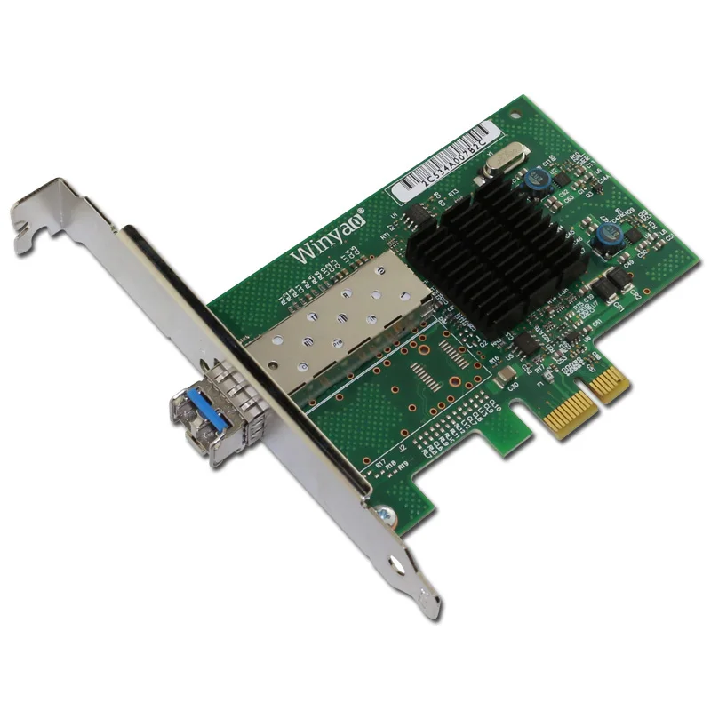 PCIe X1 гигабитная волоконная карта одиночный режим 1310 нм 10 км LC оптический