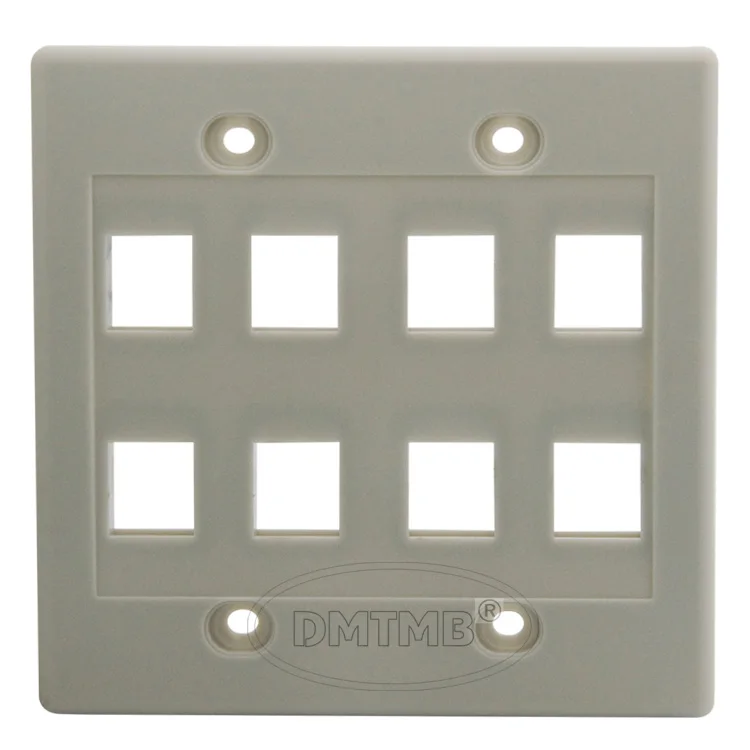 8 портовая настенная плита keystone 120X120 мм серого цвета|wall plate|keystone wall platekeystone |