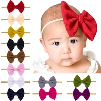 nishine 1pcs new bowknot headband cute newborn baby elastic bow hair bands children headwear birthday gift photo props