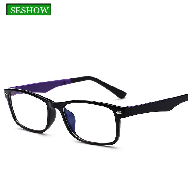 SESHOW comfortable men's glasses frame retro brand design TR90 plane lens female |