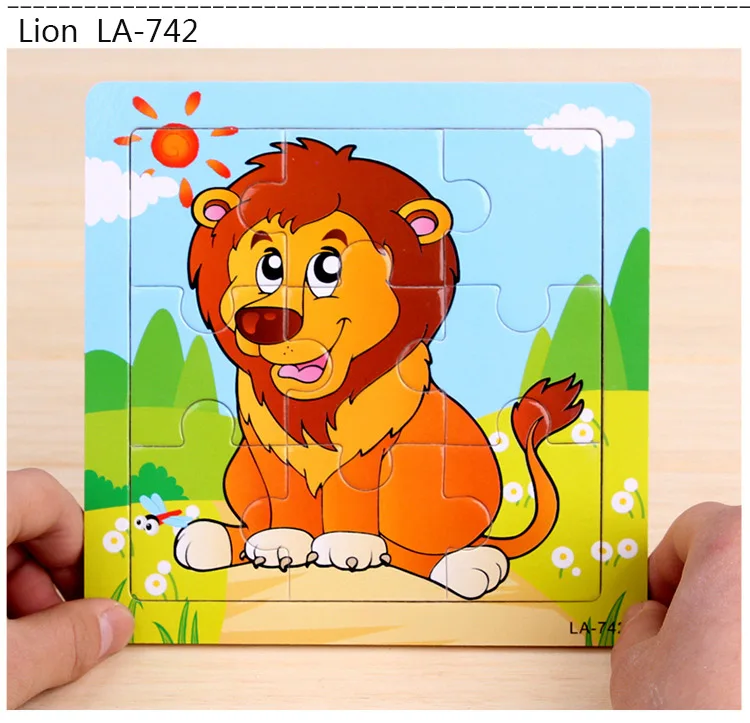 24 цвета деревянные животные мультяшная картинка головоломка для детей детские