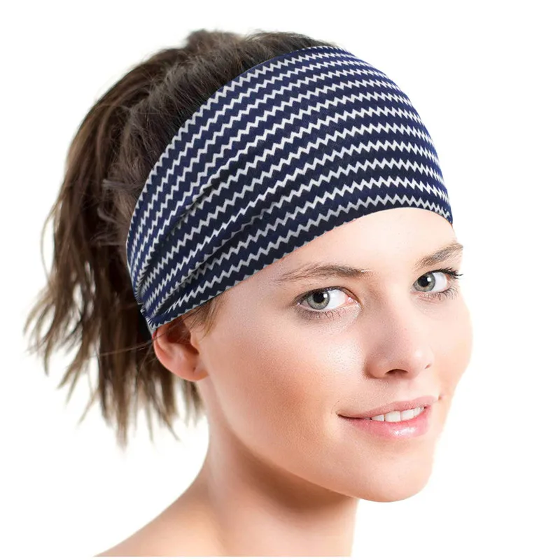 

Free shipping fashion Women wide printed sport Yoga elastic Headbands girl's headwrap headwear Cloth Towels Sweat Absorbing band