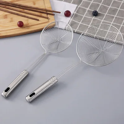 2019 New Kitchen Tools &amp Gadgets Stainless Steel Mesh Skimmer Vegetable Residue Oil Colander Strainer Fried potato chips | Дом и сад