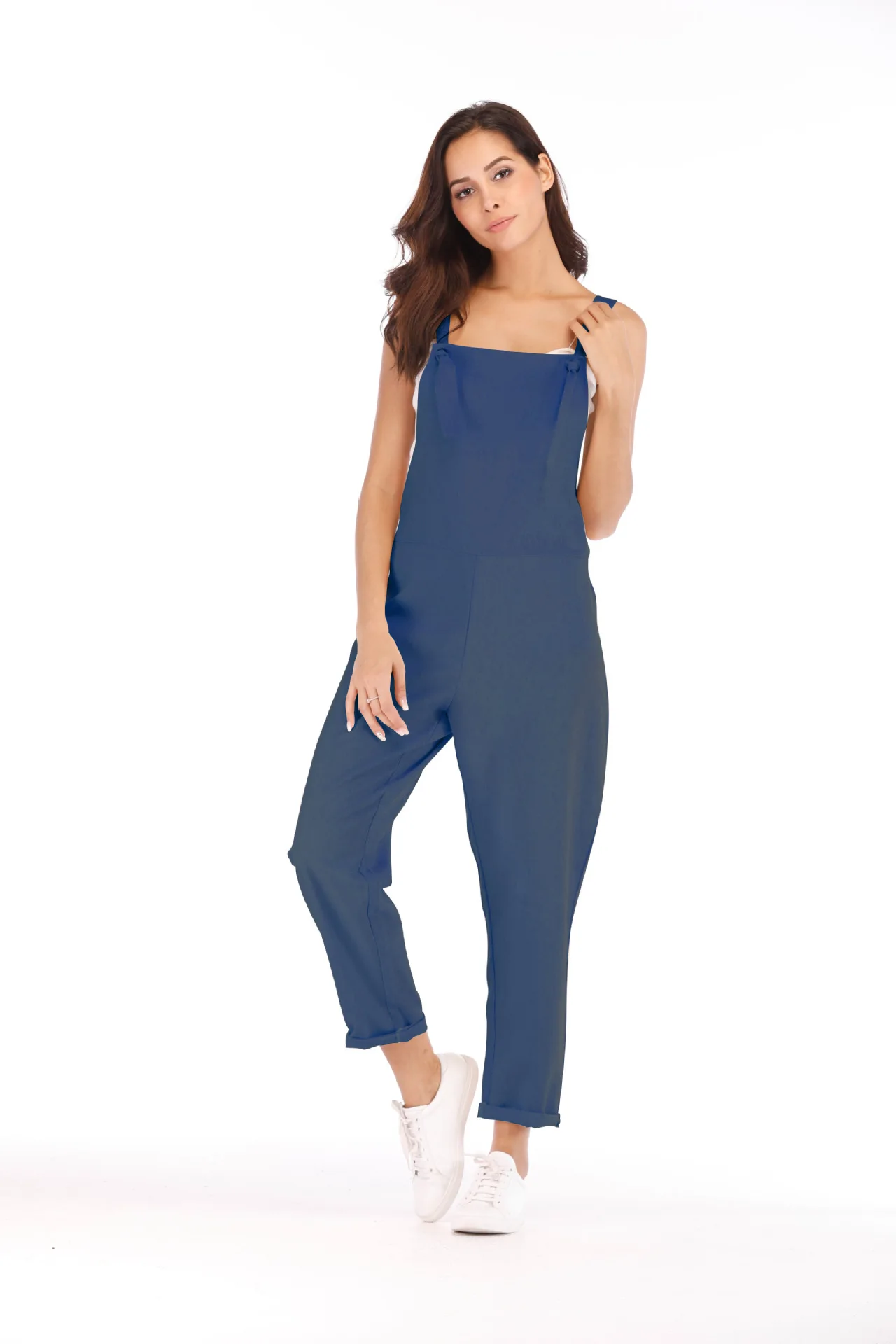 Женский комбинезон без рукавов Boho летняя Клубная одежда широкие брюки Летний для