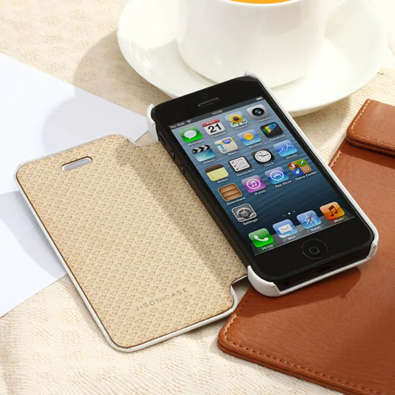 Jisoncase откидная крышка чехол для телефона из микрофибры для iPhone SE 5S 5 Модный дизайн чехол Защитный чехол для телефона люксовый бренд