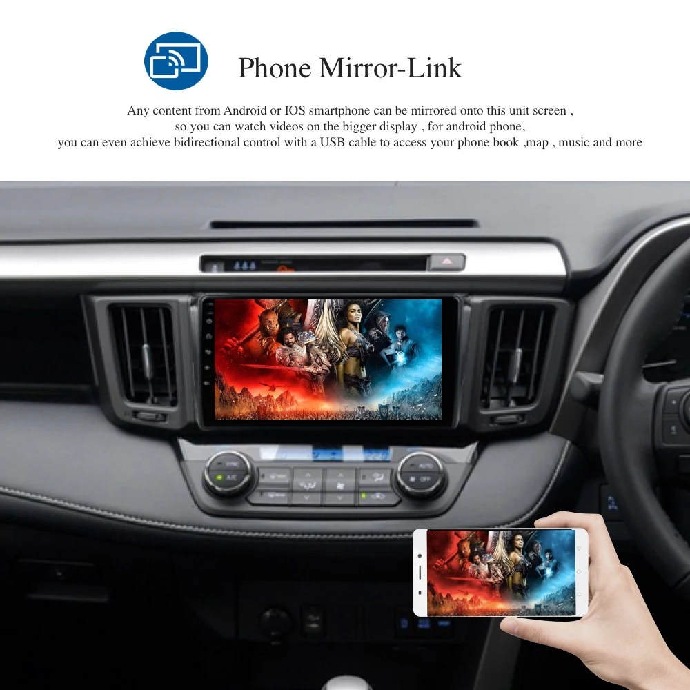 Автомобильный мультимедийный плеер Android GPS навигатор для Toyota RAV4 РАДИО 2014 2018