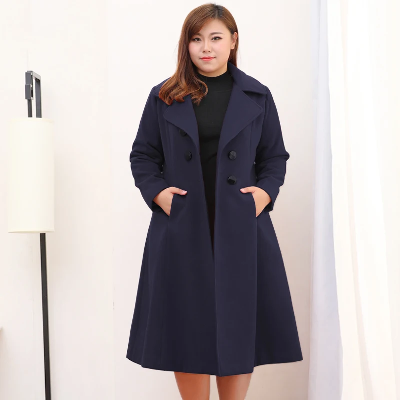 4XL 10XL зимнее пальто большого размера Женская шерстяная куртка новинка 2021