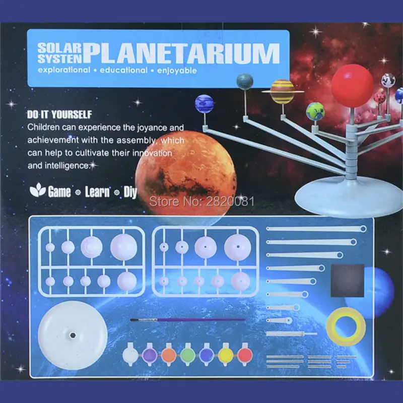Горячая солнечная система nine planetarium DIY toys science model kit обучающая и астрономическая