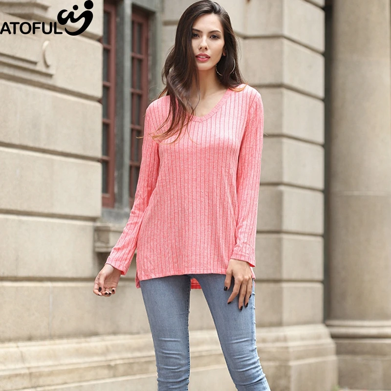 Atoful Новый Для женщин Обувь для девочек Вязание шерсть Футболка Твердые длинным