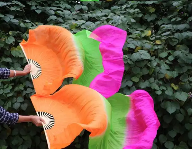 Бесплатная доставка веер из 100% натурального шелка Фата для танца живота