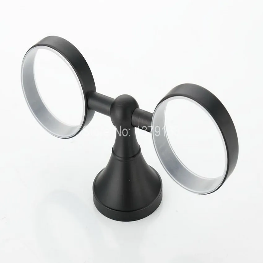 Темный черный бронзовый настенный держатель для зубной щетки с масляным