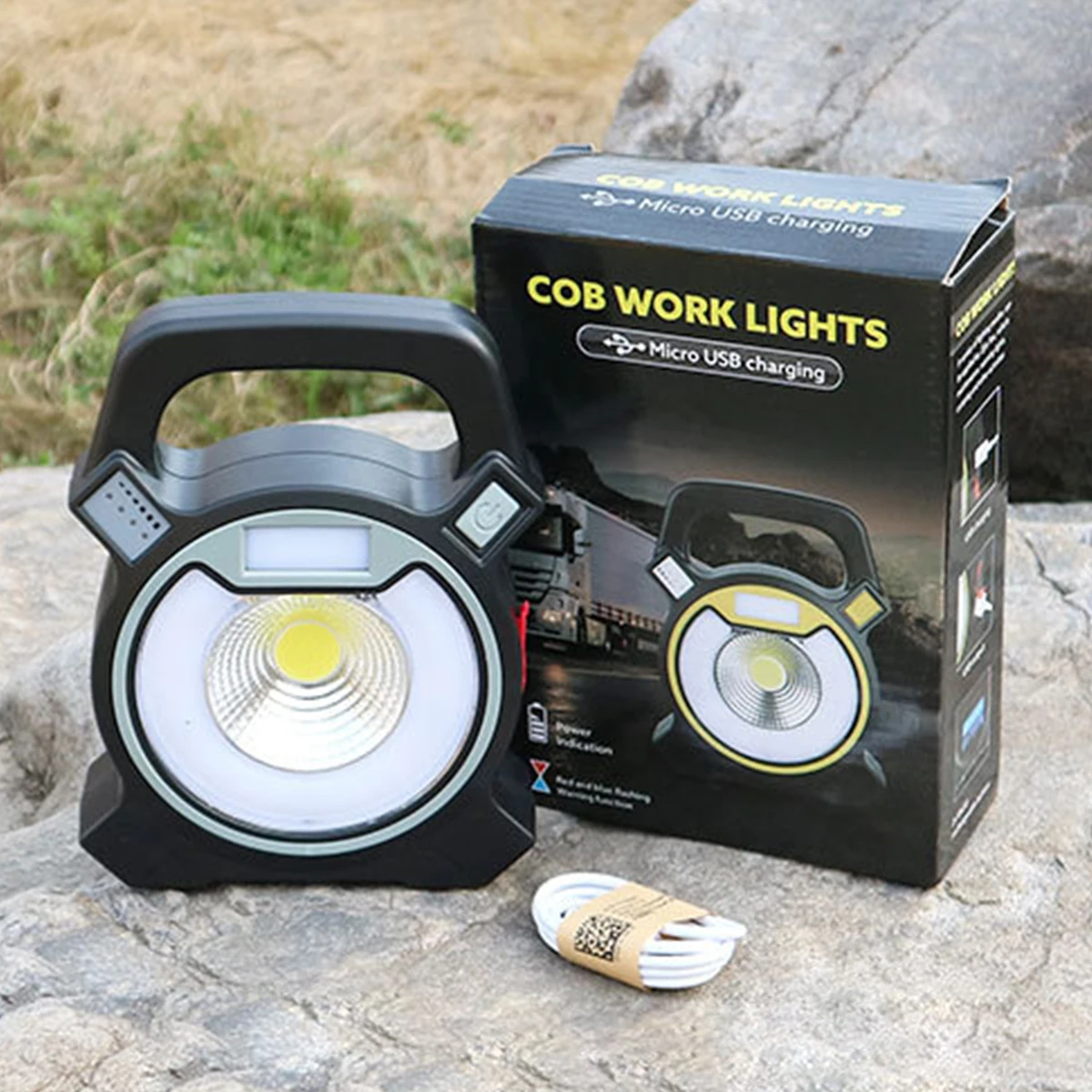 Светодиодный фонарь портативный прожектор водонепроницаемый 4 режима аварийный