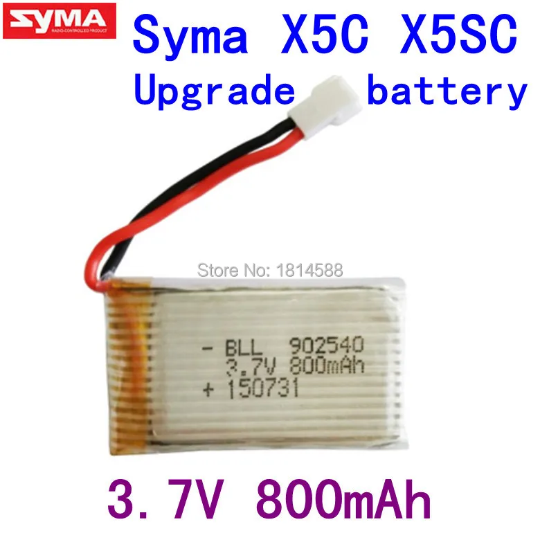 Syma X5C X5SC X5SW X5C-1 V931 H5C CX-30 CX-30W SS40 FQ36 T32 T5W H42 Квадрокоптер 3 7 В 800 мАч литиевая батарея |
