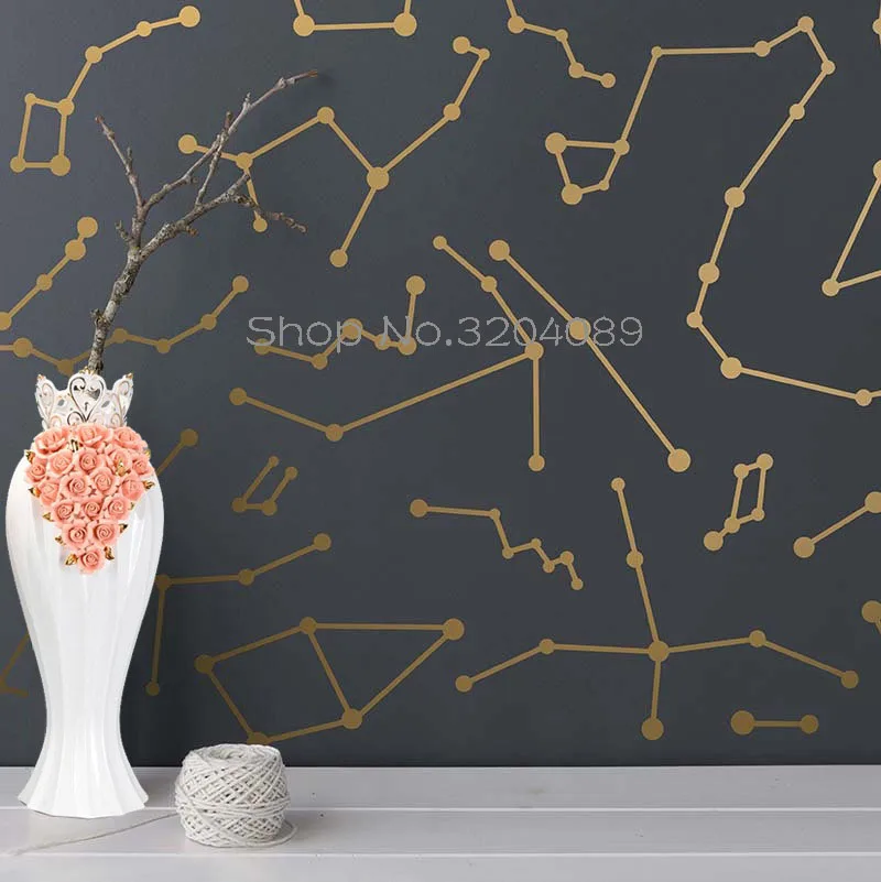 Наклейки на стену в виде созвездий для гостиной украшение дома наклейка звезды