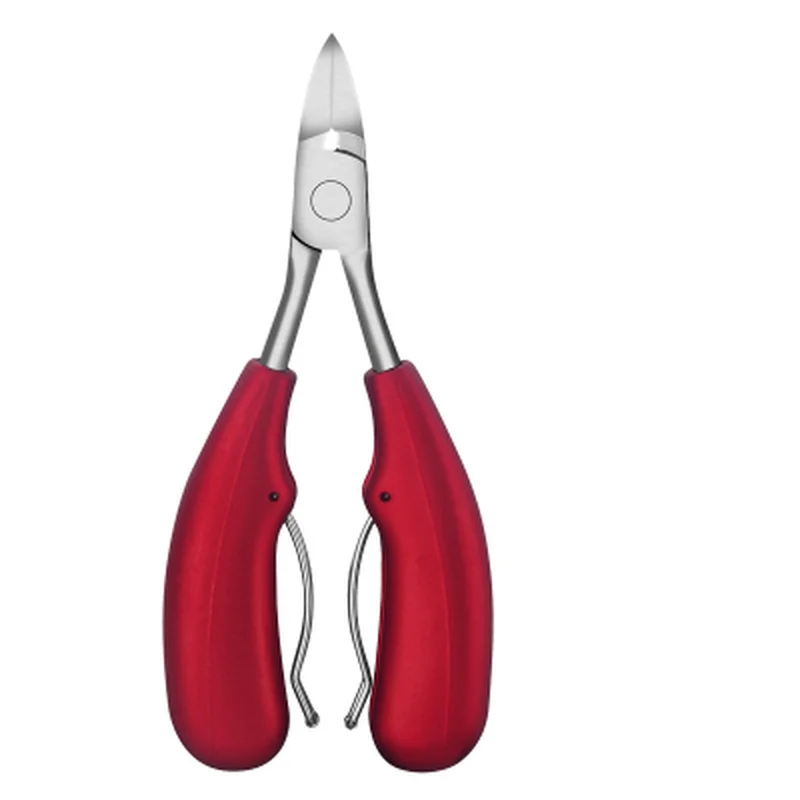 

Red Cutting nail clippers scissors manicure ingrown foot sickle trimmer toe nails finger nails large stainless steel