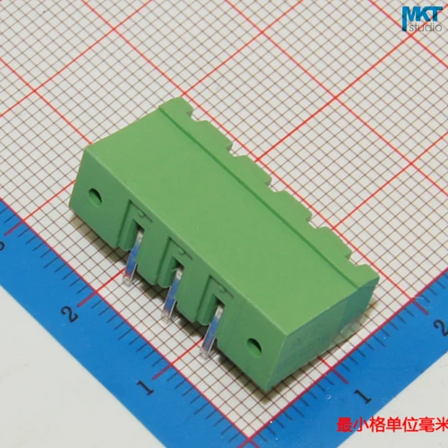 100 шт 3P 5 08 мм Шаг правый угол штырь мужской клеммный блок с винтовым фиксированным