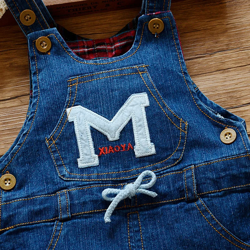 Детские брюки для мальчиков BibiCola повседневные полукомбинезоны новорожденных