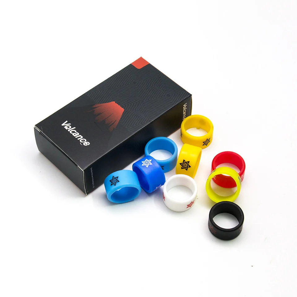 Volcanee 100 шт./лот Vape Band 12 мм защитное украшение кольцо силиконовый резиновый Vapeband
