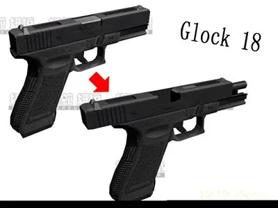 CS 3D Сборка бумаги Glock 17 Glock 18 модель пистолета Миниатюрная модель здания подарочные игрушечные блоки для мальчиков детей A305