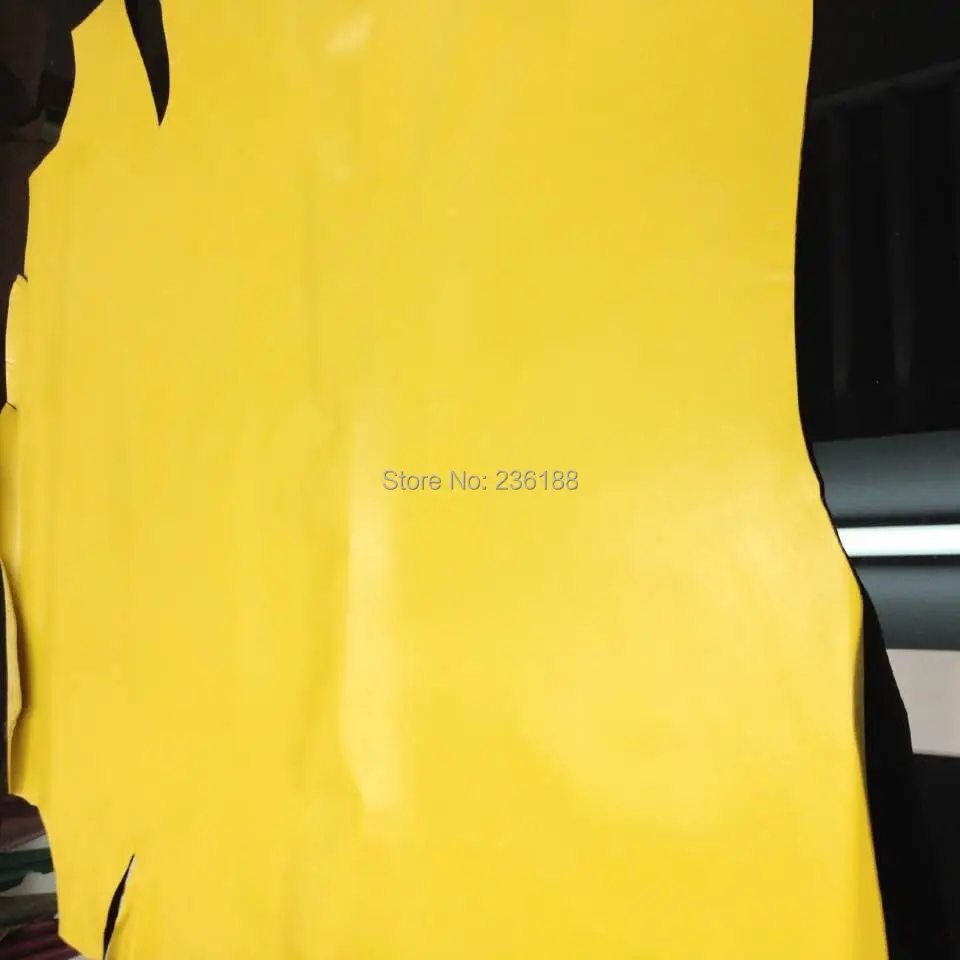 Гладкая желтая ткань из натуральной козьей кожи 0 9 1 2 мм для обуви/кошелька