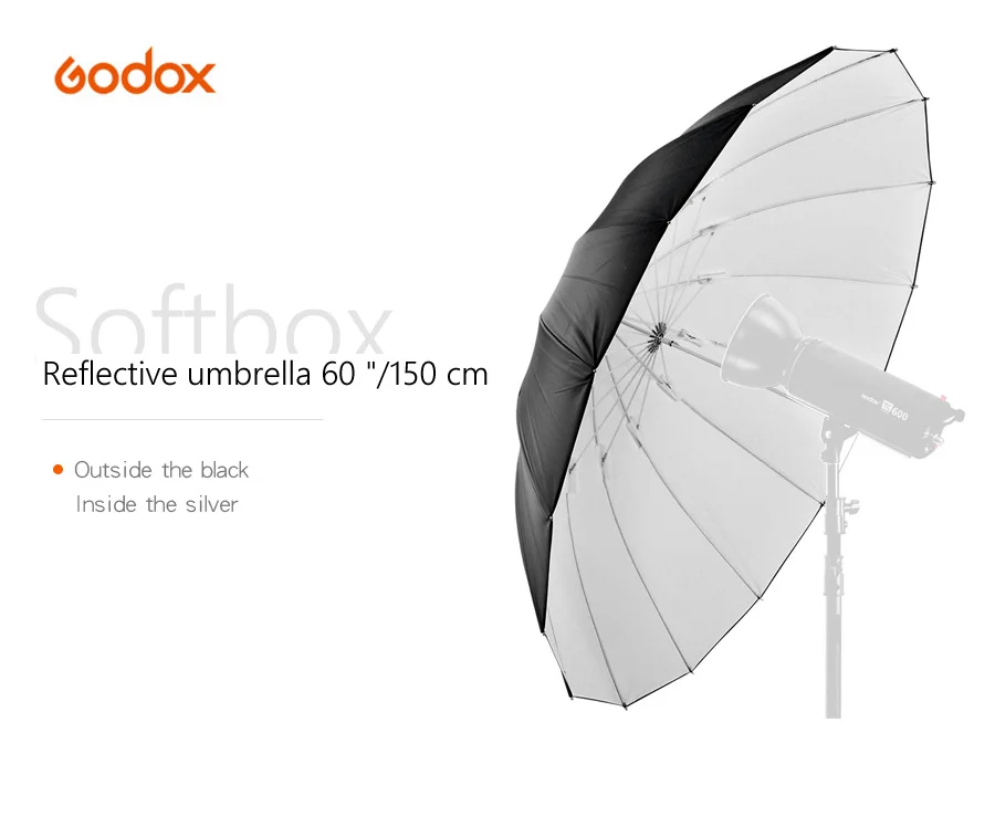 GODOX Studio Photogrphy 6" 150 см черный белый светоотражающий светильник ing светильник зонтик
