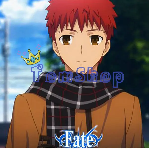 

Anime Fate stay night Shirou Emiya Cosplay Costume Soft Warm Plaids Scarf 180cm Long