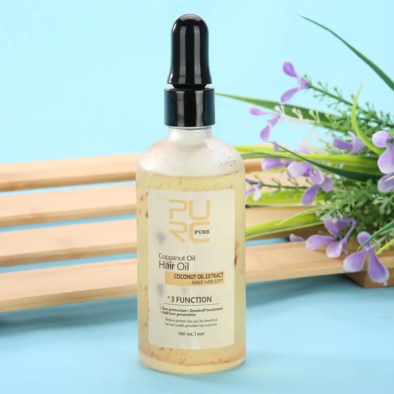 100ml Hair Products Shampoo Coconut Hair Oil Face Body Care Moisturizing Anti-shedding Hair Loss Oil Treatment
