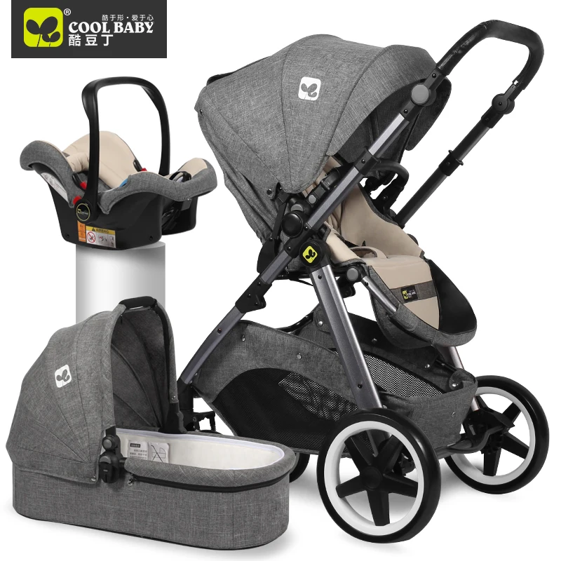 Коляска Coolbaby с высоким ландшафтом портативная двунаправленная ударопрочная