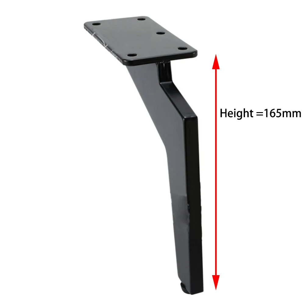 h165-1051-huimeixin Упаковка из 4 шт.) ножки для мебели, железный стол для шкафа, дивана, барного стула, черные ножки H = 145/165 мм - Цвет: h165-1051-huimeixin