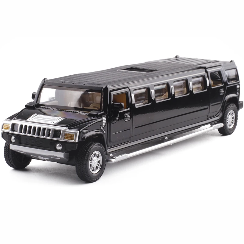 Высокая имитация 1:32 Сплав hummer limousine металлическая литая модель автомобиля с откидной спинкой мигающие музыкальные детские игрушки транспортные средства