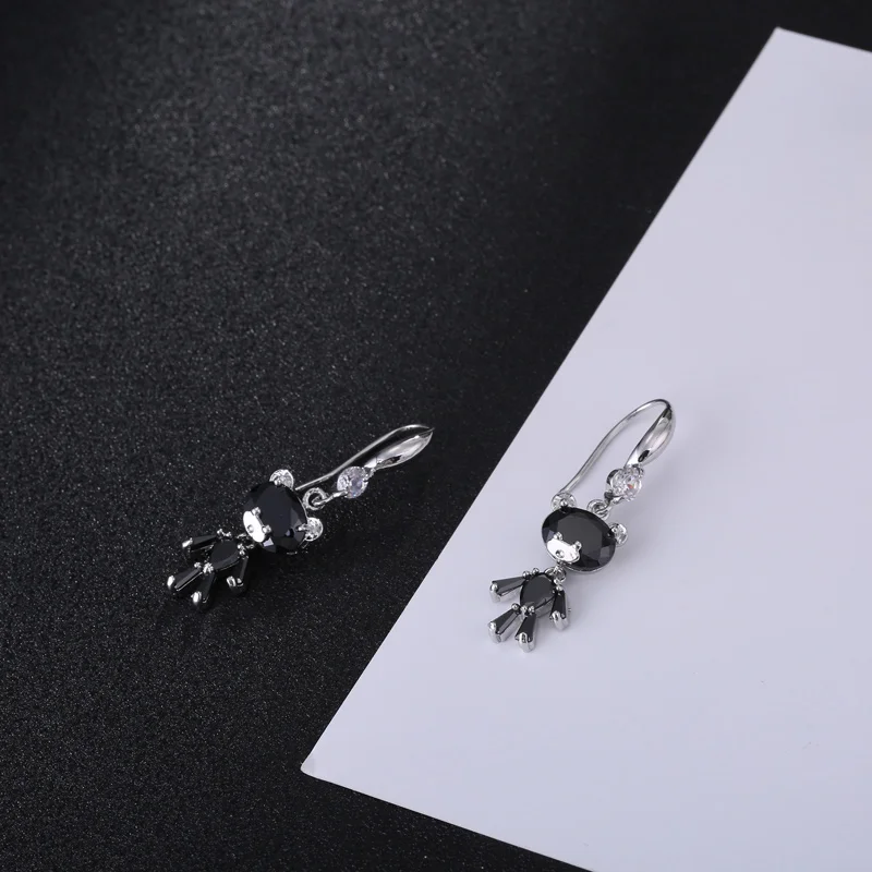 Женские серьги-подвески в виде медведя золотистые сережки индивидуальном стиле