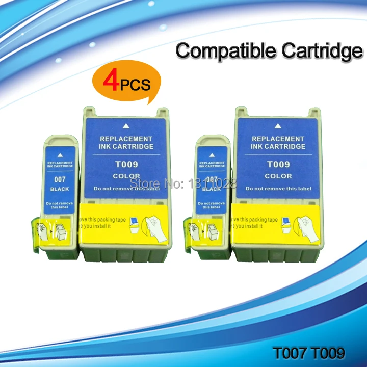 Картриджи чернильные совместимые с INK WAY T007 T009 для Stylus Photo 900 1270 1280 1290S 2 комплекта 4