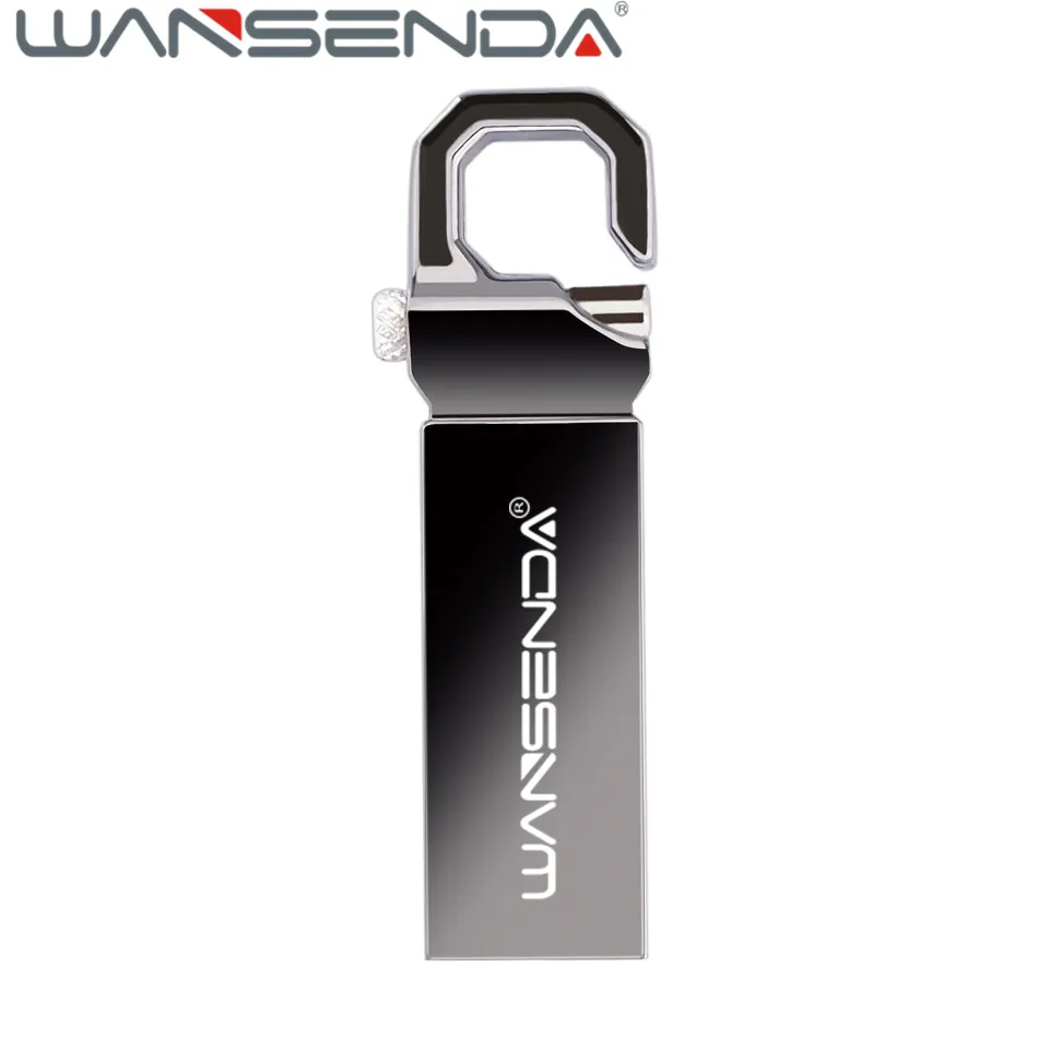 WANSENDA металлическая USB флешка 4 ГБ 8 16 32 ручка из нержавеющей стали привод