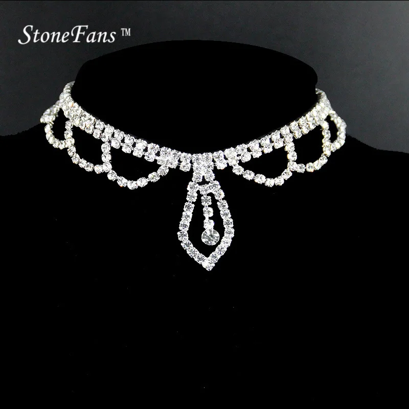 StoneFans, Женский галстук-бабочка, колье, сексуальные стразы, колье, кристалл, для девушек, большие, макси ювелирные изделия, вечерние, подарок 113