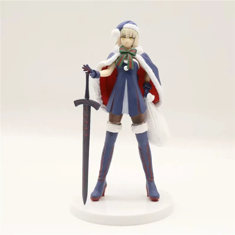 Аниме Fate Grand Order Saber Altria Pendragon Santa Ver. ПВХ экшн фигурки игрушки рождественский